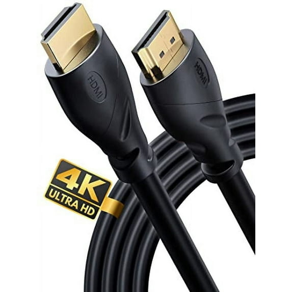 PowerBear 4k HDMI Cable for TV, Braided Nylon and Gold Connectors HDMI Cord, 4k @ 60hz, Ultra HD, 2K, 1080p, ARC and CL3 Rated for Laptop, Monitor, Ps5, Ps4, Xbox One, and Apple TV, Black, 15ft, 1 pac