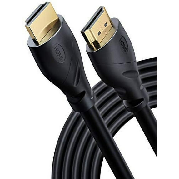 PowerBear 4k HDMI Cable for TV, Braided Nylon and Gold Connectors HDMI Cord, 4k @ 60hz, Ultra HD, 2K, 1080p, ARC and CL3 Rated for Laptop, Monitor, Ps5, Ps4, Xbox One, and Apple TV, Black, 25ft, 1 pac