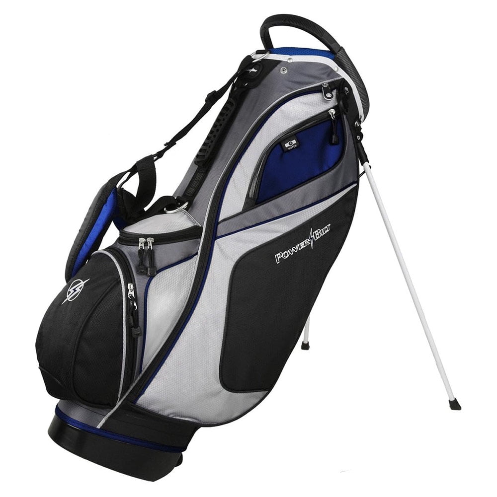 PowerBilt Golf Dunes Lightweight Dual Strap Stand Bag, Black/Blue -
