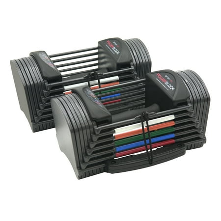 PowerBlock Sport 24 Adjustable Dumbbells, Sold in Pairs, 3-24 lb. Dumbbells, Durable Steel Build, Innovative At Home Workout Equipment, All-in-One Exercise Dumbbells, Strength Training