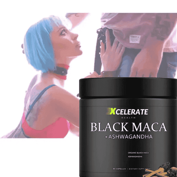 PowerBoost Black Maca + Ashwagandha Supplement | Rooted Blended for Energy, Focus, Vitality & Libido | Herbal Support | 60 Vegan Capsules 40:1 Extract