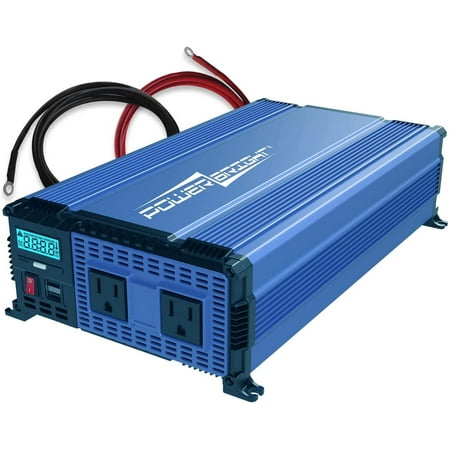 PowerBright 2000 Watt 12V Power Inverter Dual USB & AC Outlets, Automotive Portable Power for Power Tools, Camping and Car Accessories. ETL Approved Under UL STD 458