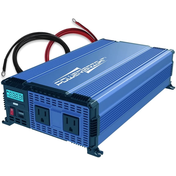 PowerBright 2000 Watt 12V Power Inverter Dual USB & AC Outlets, Automotive Portable Power for Power Tools, Camping and Car Accessories. ETL Approved Under UL STD 458