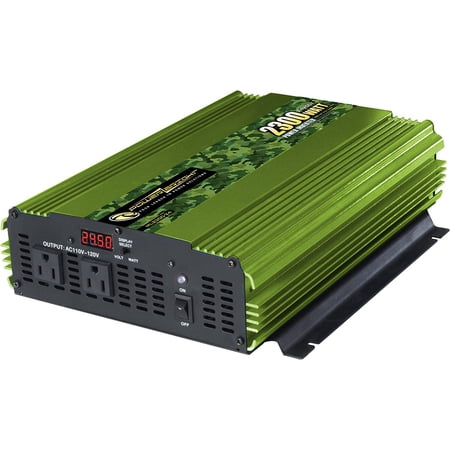 Power Bright 2300 Watt 24V Power Inverter, Dual 110V AC Outlets, Modified Sine Wave, Automotive Back Up Power Supply Perfect for an Emergency, Hurricane, Storm or Outage - CE Approved