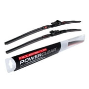 PowerClear by PowerStop PCK-2220-2 Front 22" + 20" Windshield Wiper Blade Set Pinch Tab For Ford Mustang [Model Specific]