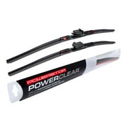 PowerClear by PowerStop – PCK-2417-3 - Front 24" + 17" Windshield Wiper Blade Set, Top Lock For GMC Terrain, Chevrolet Equinox [Model Specific]
