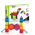 thumbnail image 1 of PowerClix Solids Magnetic Building Blocks Set, 94 Piece Magnetic Tiles, STEM Educational Construction Toy, 1 of 14