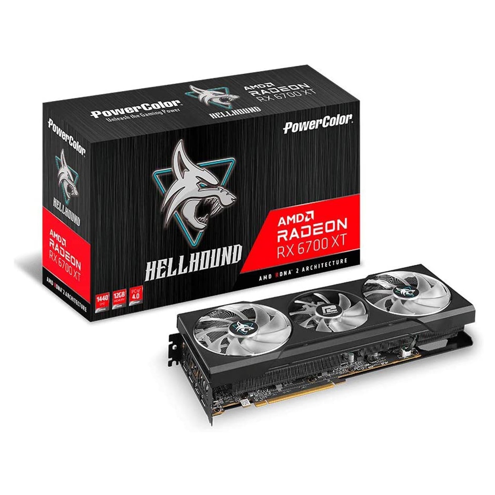 PowerColor Hellhound AXRX 6700XT 12GBD6-3DHL AMD Radeon RX 6700 XT