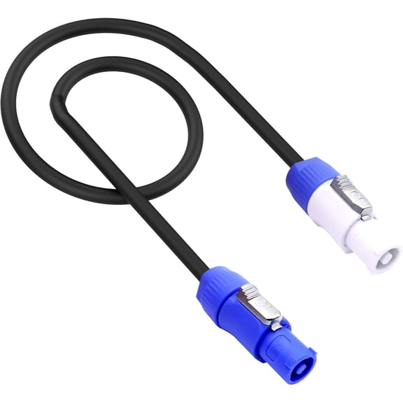 PowerCon Power Cable AC PowerCon Input to PowerCon Output 20A 3-Pin Power Extension Cable 12AWG for LED Screen Stage Light Audio Video Equipment and More (1Meters)