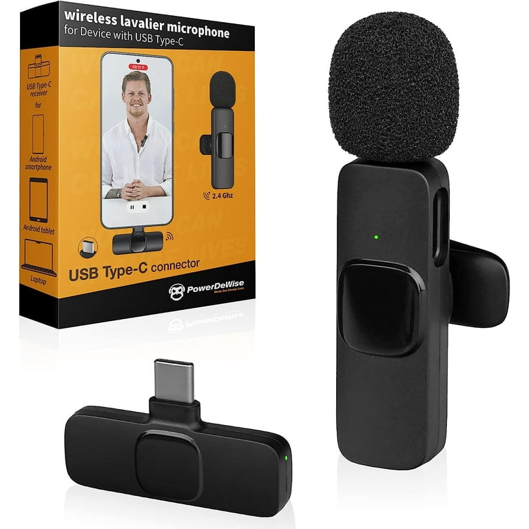 PowerDeWise Wireless Lavalier Microphone for Android Phones