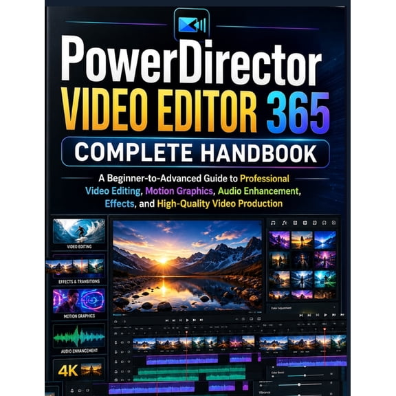 PowerDirector 365 Video Editor Complete Handbook: A Beginner-to-Advanced Guide to Professional Video Editing, Motion Gra, (Paperback)