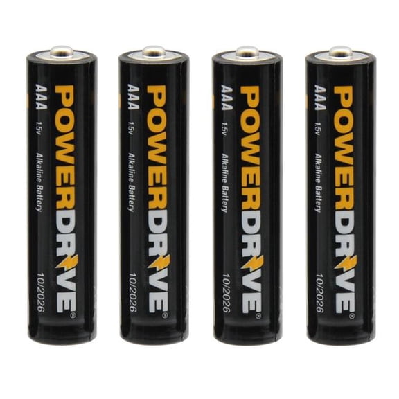 Powerdrive Aaa Alkaline Battery Pd4aaa 4-pack Triple Aaa Batteries