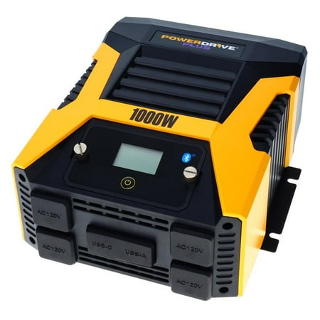 PowerDrive PWD1000P 1000 Watt Wireless Power Inverter with Bluetooth(R) Technology and Remote Control - Universal
