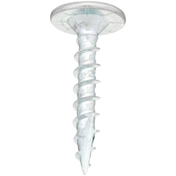 PowerHead Wood Screws with Large Flat Head - Self-Tapping Point - 1.125", #2 Square Drive, Zinc Finish, 200-Pack - 80018$$Hardware