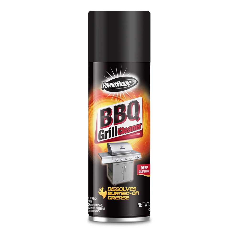 PowerHouse BBQ Grill Aerosol Cleaner. Cleans and Removes Burned on Grease and Grime Quickly Easily. 10oz