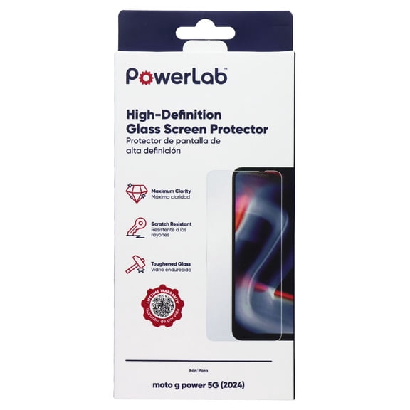 PowerLab High-Definition Glass Screen Protector for Moto G Power 5G (2024)
