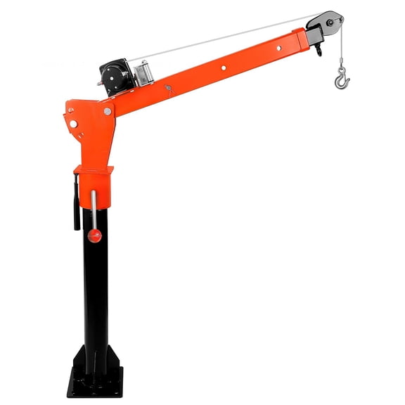 .PowerLift Easy Install 2000LBS 12V Electric Truck Crane, User-Friendly Pickup Hoist with Electric Winch, All-In-One Iron Lifting Solution for Home Garage DIY Projects Farm Daily Loading