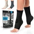 thumbnail image 1 of POWERLIX Ankle Brace Compression Support Sleeve (Pair) for Injury Recovery, Joint Pain and More. Achilles Tendon Support, Plantar Fasciitis Foot Socks with Arch Support, Eases Swelling Bla, 1 of 9