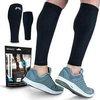 Run Forever Sports Calf Compression Sleeves (Pair) 20-30 MMHG Beige Size  Small 