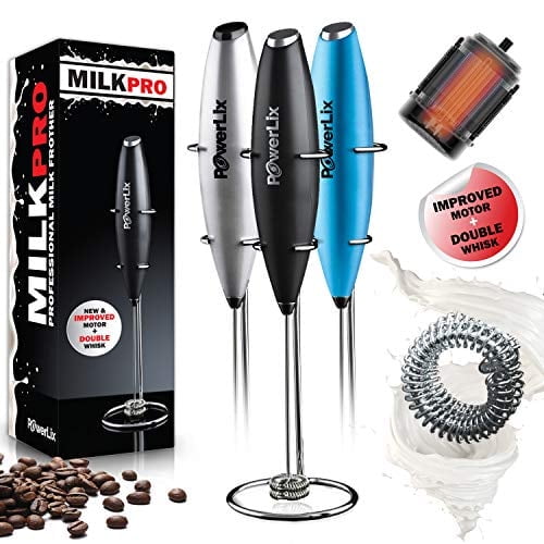 PowerLix Handheld Electric Milk Frother, BatteryOperated Electric