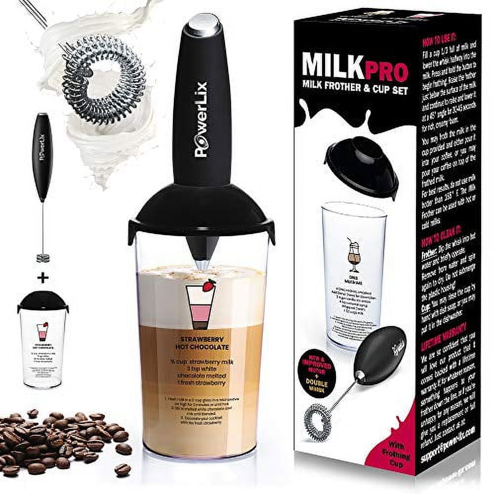 InfiniPower Battery Operated Handheld Whisk Mixer w/ Stainless Steel Stand  $3 + Free Shipping w/ Prime or on $35+