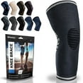 thumbnail image 1 of Powerlix 4-Way Knee Compression Sleeve – Shadow Black, M, 1 of 6