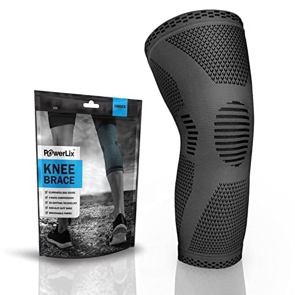PowerLix 4-Way Knee Compression Sleeve – Support Brace for Men
