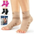 thumbnail image 1 of Powerlix Plantar Fasciitis Socks for Neuropathy for Women & Men, Foot Ankle Brace Beige, Xl, 1 Pair, 1 of 8