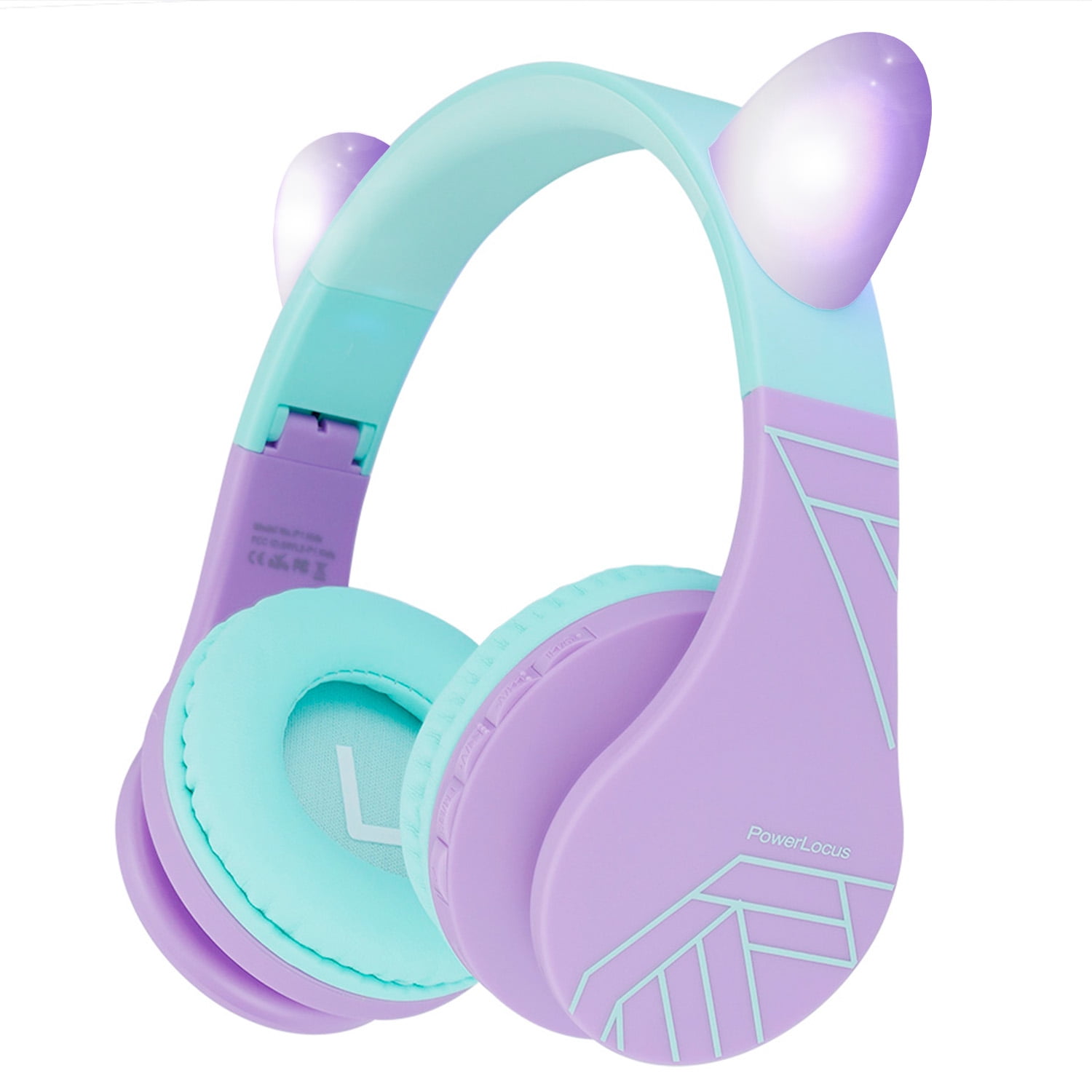 PowerLocus Bluetooth Headphones Over Ear, Wireless Headphones with  Microphone, Foldable Headphone, Soft Memory Foam Earmuffs & Lightweight,  Micro