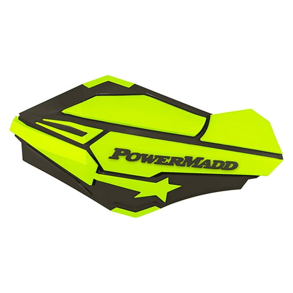 PowerMadd Sentinel Handguards with Tri-Mount Kit Charcoal/Hi-Viz