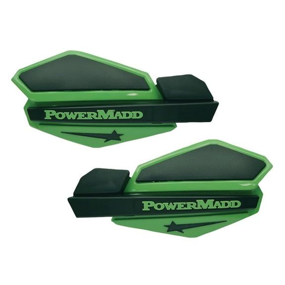 PowerMadd Star Series Handguards with Tri-Mount Kit Green/Black