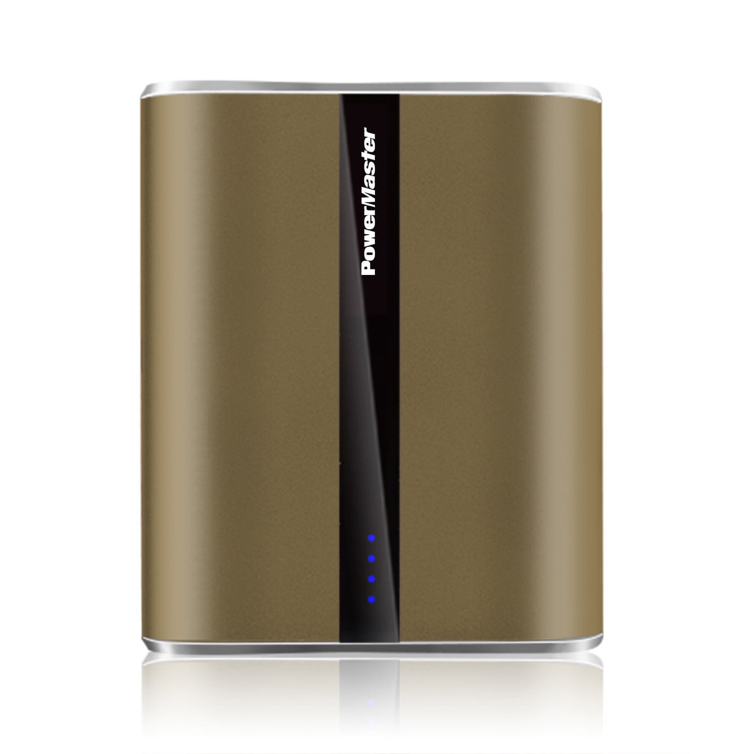 PowerMaster Portable Power Bank 12000 mAh Two USB Charging Ports with LED Flashlight And Charge Protection (Brown)