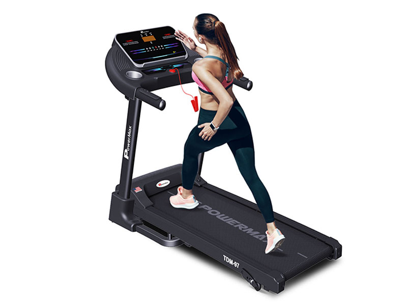 PowerMax Fitness TDM97 (2HP Peak) Motorized Foldable Treadmill for