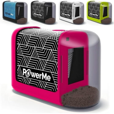 PowerMe Electric Pencil Sharpener – Pink, Handheld, Manual, Battery Powered with Cover – Perfect for Mother's Day Home Gifts