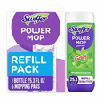 thumbnail image 1 of Swiffer Power Mop Refill Pack, Tile, Laminate, Wood, Floor Cleaner, 5 Pads + 1 Gain Solution, 1 of 7