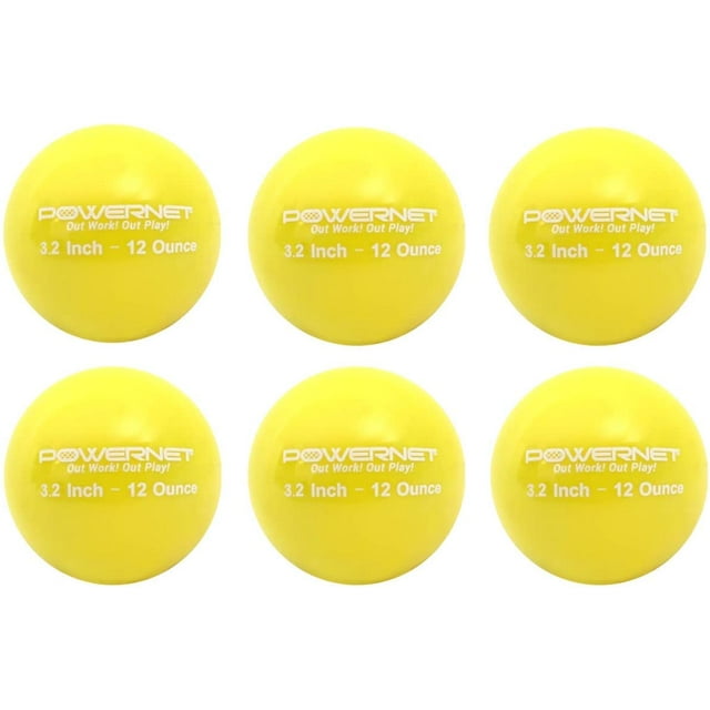 3.2" Weighted Hitting Batting Training Balls (6 Pack) 12 oz