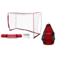thumbnail image 1 of PowerNet 3x2 Meter Futsal Soccer Goal Portable Bow Style Net and Large Ball Carry Bag Bundle | Quick Setup Ultra Portable | Full Size Framed Soccer Goal | Perfect for Teams and Coaches, 1 of 4