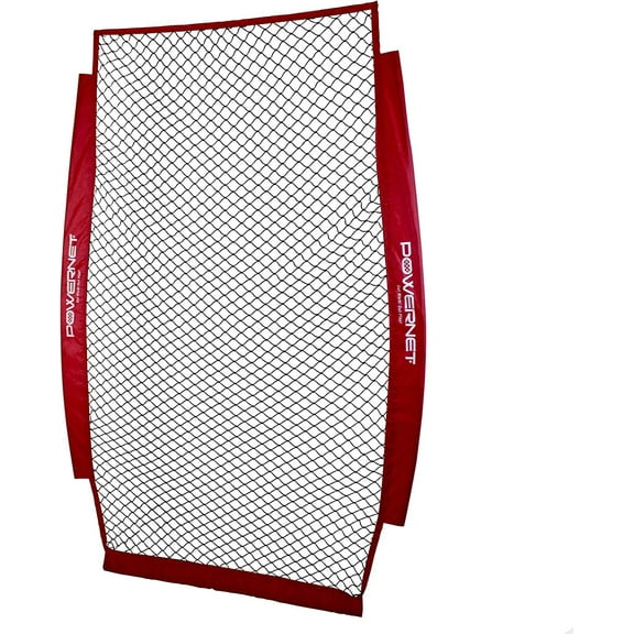 PowerNet 4x7 FT Portable Pitching I-Screen NET ONLY, Softball Baseball Pitcher Protection, Practice Net for Pitching and Hitting, Instant Player and Coach Protector from Line Drives Grounders
