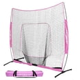 thumbnail image 1 of PowerNet 7X7 PRO Baseball Softball Practice Hitting Net w/ One-piece Frame (Pink), 1 of 6