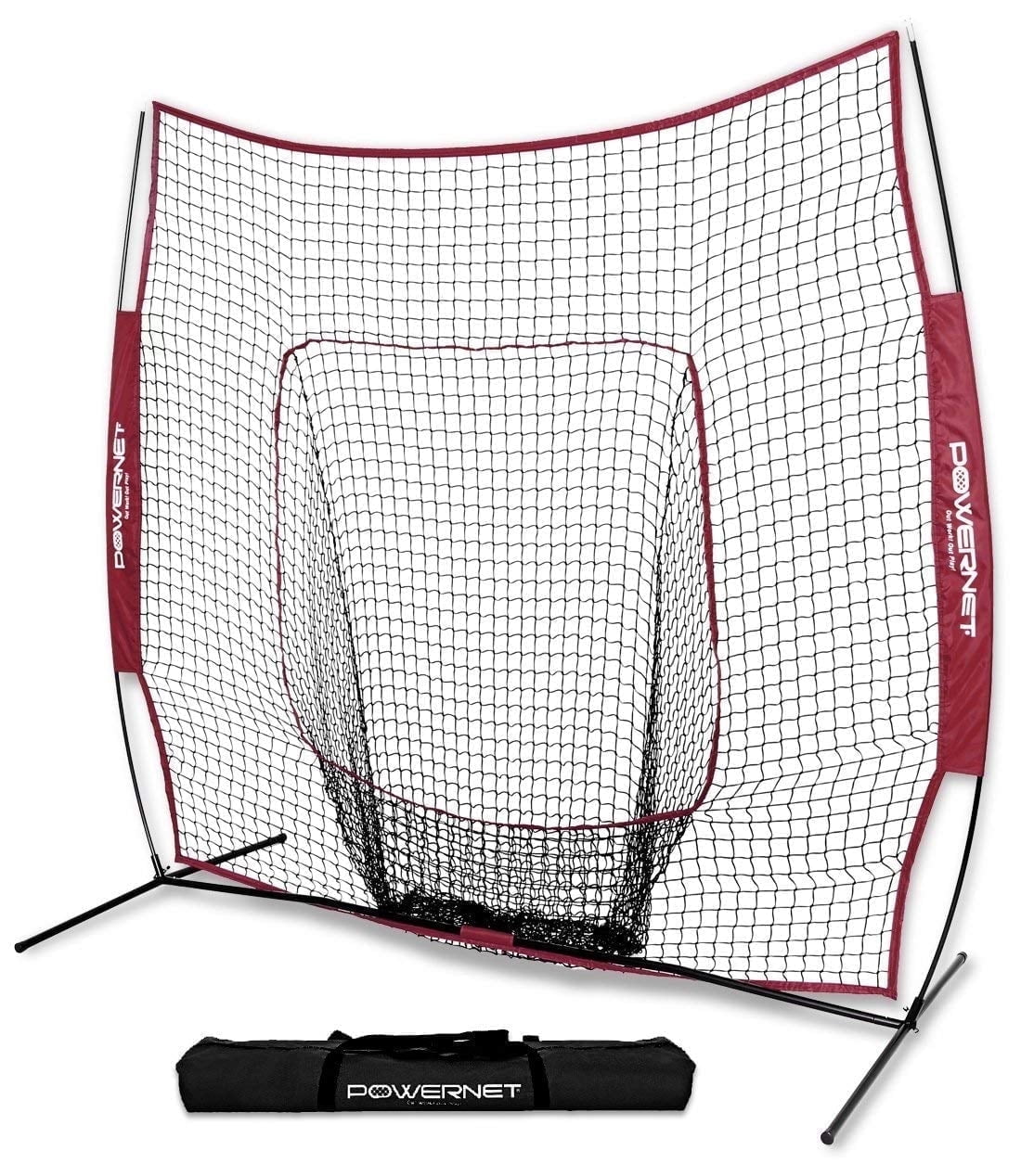 PowerNet 7x7 Baseball Softball Net | Durable Construction | Solo Batting Practice for Improved Hitting