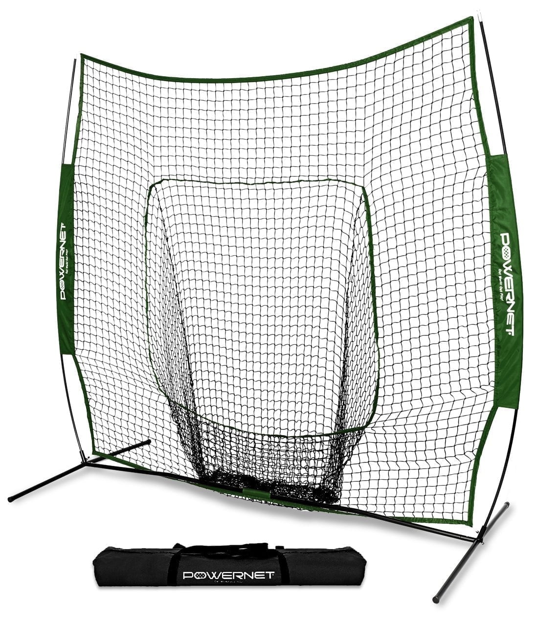 PowerNet 7x7 Baseball Softball Net | Durable Construction | Solo Batting Practice for Improved Hitting