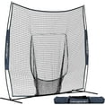 thumbnail image 1 of PowerNet Baseball Net, 8x8 FT Portable Baseball Training Equipment, Softball Baseball Batting Net, Throwing & Pitching Net with Carrying Bag (Navy), 1 of 6