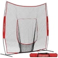 thumbnail image 1 of PowerNet Baseball Net, 8x8 FT Portable Baseball Training Equipment, Softball Baseball Batting Net, Throwing & Pitching Net with Carrying Bag, 1 of 6