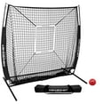 thumbnail image 1 of PowerNet Baseball Net Bundle, 5x5 Hitting & Pitching Net, Portable Softball Baseball Training Equipment, Weighted Baseball & Carry Bag, 1 of 7
