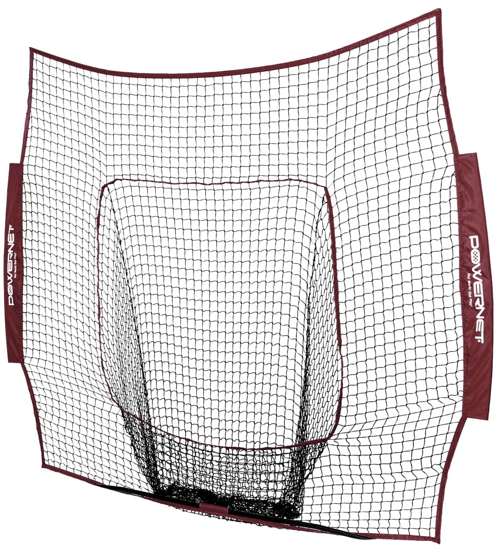 PowerNet Baseball Softball 7x7 Net Replacement, Durable Baseball Nets for Batting & Pitching, Heavy Duty Knotless Baseball Training Net Replacement, Team Color Nets, NET ONLY