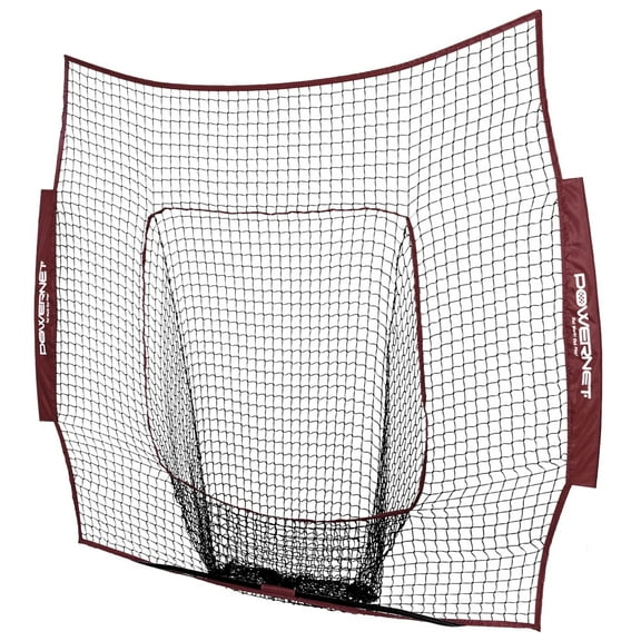 PowerNet Baseball Softball 7x7 Net Replacement, Durable Baseball Nets for Batting & Pitching, Heavy Duty Knotless Baseball Training Net Replacement, Team Color Nets, NET ONLY