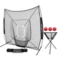 thumbnail image 1 of PowerNet Baseball Softball Practice Net 7x7 with Baseball Accessories for Practice Pitching & Batting, Ball Caddy, Weighted Baseballs, Tee (Deluxe Training Kit), 1 of 1