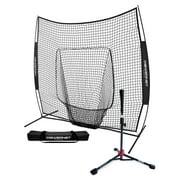 PowerNet Baseball Softball Practice Net 7x7 with Baseball Accessories for Practice Pitching, Batting & Fielding, Ball Caddy, Weighted Baseballs, Tee 7x7 Net & Tee