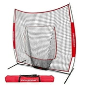 PowerNet Baseball and Softball Practice Net 7 x 7 with Bow Frame  Carry Bag by Jupiter Gear