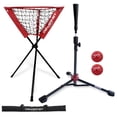 thumbnail image 1 of PowerNet Coach's Bundle Ball Caddy + Tee + 2 Pack Heavy Weighted Training Balls for Baseball Softball, 1 of 6